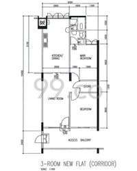 Blk 530 Bedok North Street 3 (Bedok), HDB 3 Rooms #402201201